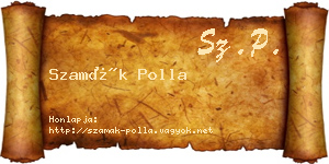 Szamák Polla névjegykártya